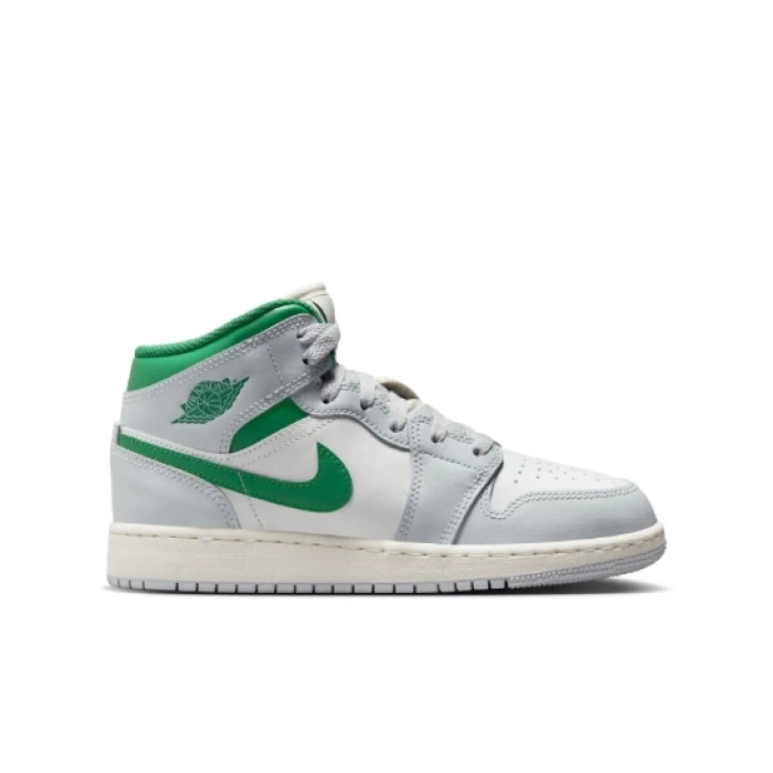 Air Jordan 1 Mid Gs Çocuk Beyaz Basketbol Ayakkabısı