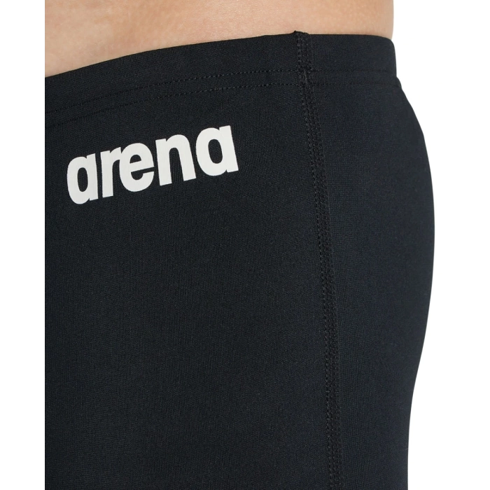 ARENA BOYS TEAM SWIM SHORT SOLID BLACK WHITE