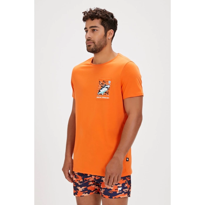 BAD BEAR Francis Orange Mens T-Shirt