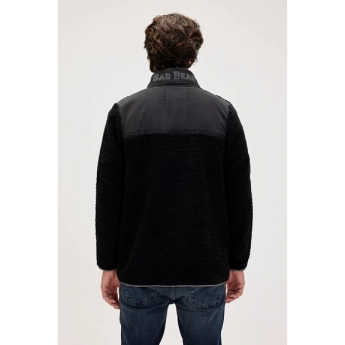 BAD BEAR Galvin Siyah Erkek Full-Zip Polar Sweatshirt