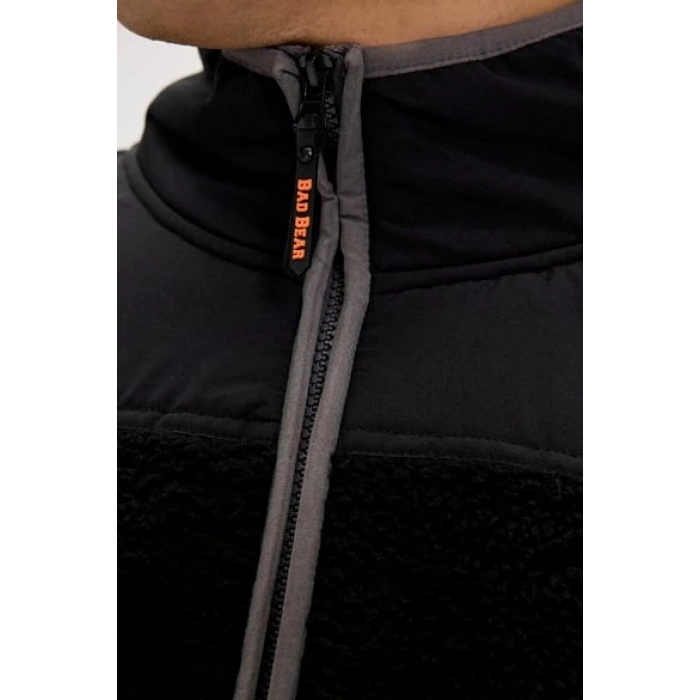 BAD BEAR Galvin Siyah Erkek Full-Zip Polar Sweatshirt