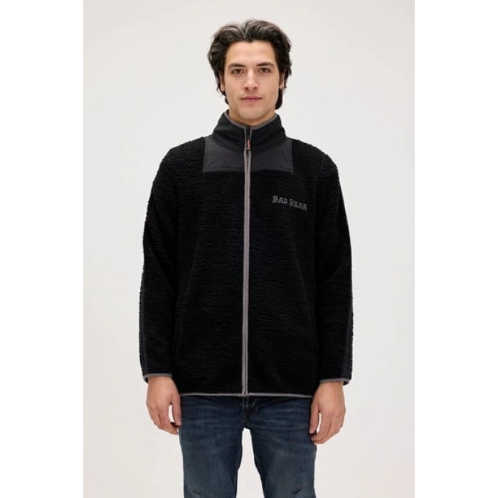 BAD BEAR Galvin Siyah Erkek Full-Zip Polar Sweatshirt