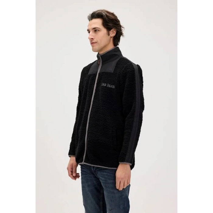 BAD BEAR Galvin Siyah Erkek Full-Zip Polar Sweatshirt