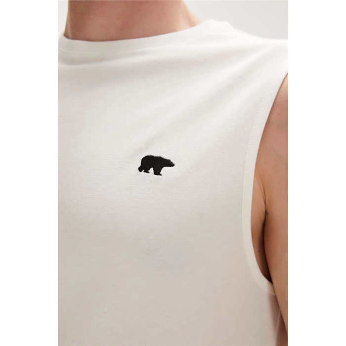 BAD BEAR Rowan Tank-Top Off-White Beyaz Erkek Atlet