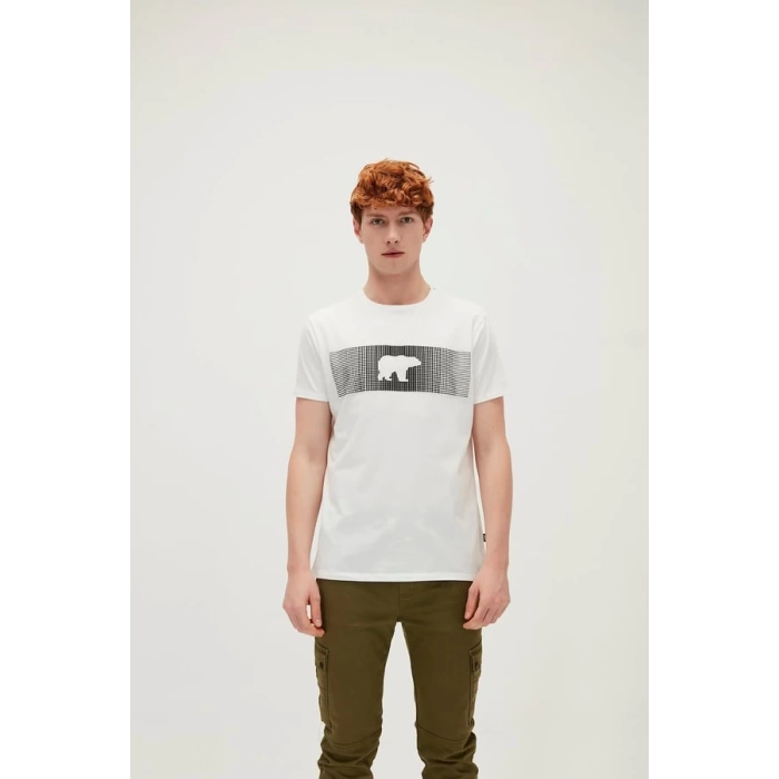 Fancy T-Shirt Off-White Beyaz 3D Baskılı Erkek Tişört