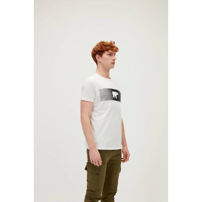 Fancy T-Shirt Off-White Beyaz 3D Baskılı Erkek Tişört