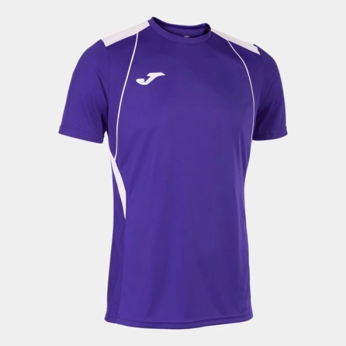 joma championship vii short sleeve t-shirt purple white