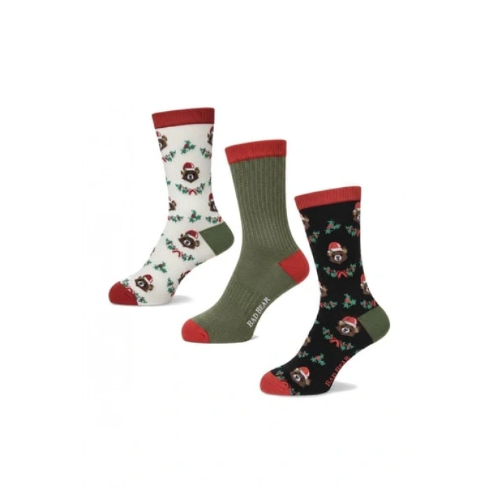 New Bear Çok Renkli Unisex 3lü Çorap