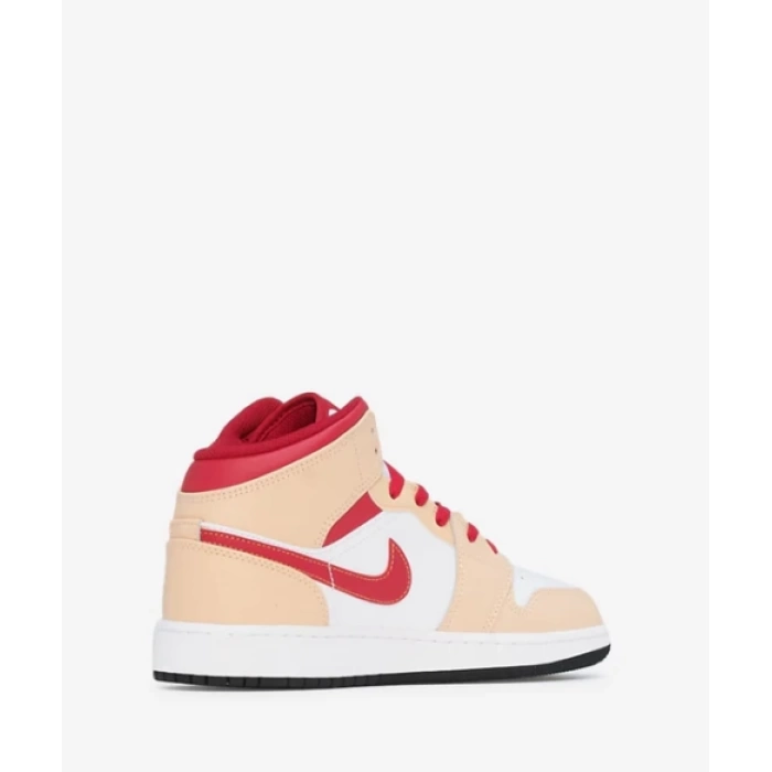 Nike Air Jordan 1 Mid Light Curry Cardinal (GS)