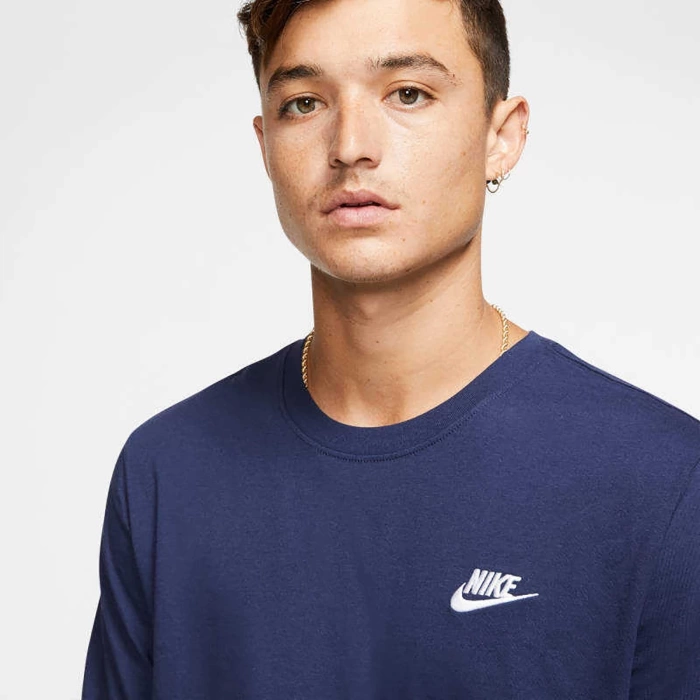 Nike Sportwear Club Erkek T-Shirt Midnight Navy - White