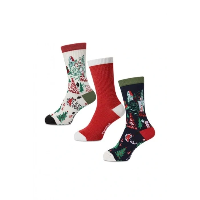 Pine Tree Çok Renkli Unisex 3lü Çorap