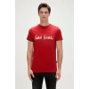 Bad Bear Manuscript T-Shirt Lava Kırmızı Baskılı Erkek Tişört