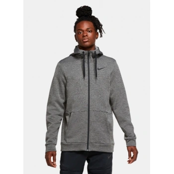 Nike Therma Fermuarlı Gri - Siyah Erkek Hırka