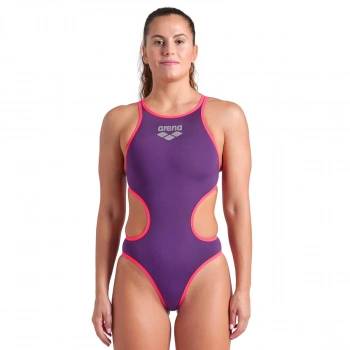 Arena One Biglogo One Piece Kadın Mor Yüzücü Mayosu 001198998