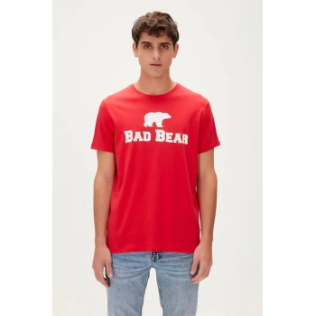 Bad Bear Tee Red Mens T-Shirt