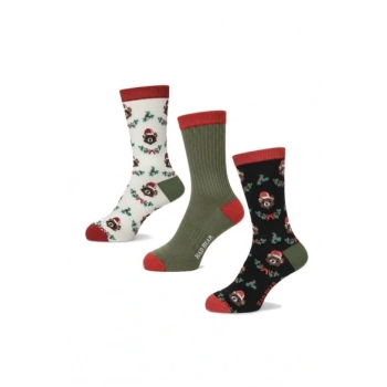 New Bear Çok Renkli Unisex 3lü Çorap