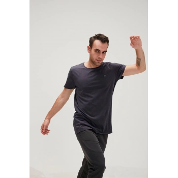 Solid T-Shirt Antrasit Basic Erkek Tişört