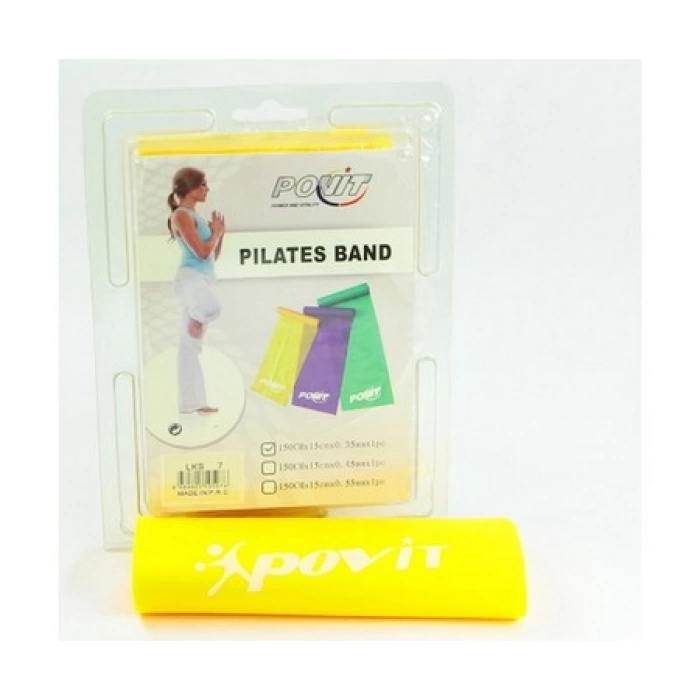 Pilates Band (Hafif) 150CMx15CMx0 35mm SARI renk