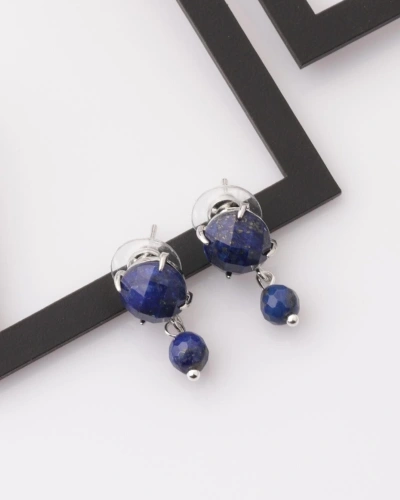 Lapis Lazuli Doğal Taş Küpe
