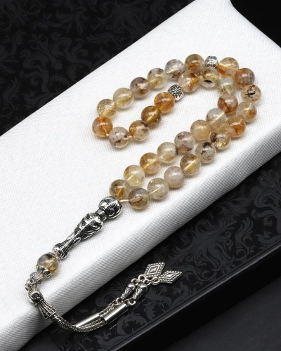 Sitrin Doğal Taş Tesbih 8 mm Küre Kesim