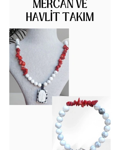 MERCAN VE HAVLİT KOLYE TAKIM 30CM