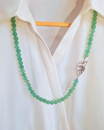 AVENTURİN DOĞAL TAŞ UZUN KOLYE