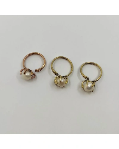 Gerçek Inci Bronz Yüzük