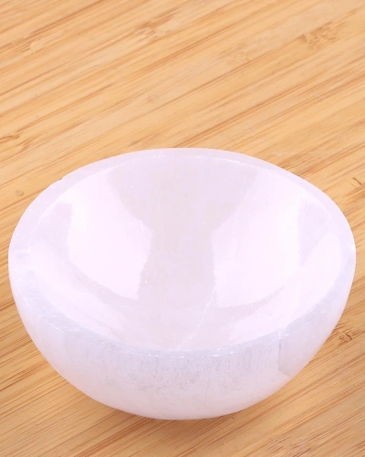 Selenit Doğal Taş Çanak Kase