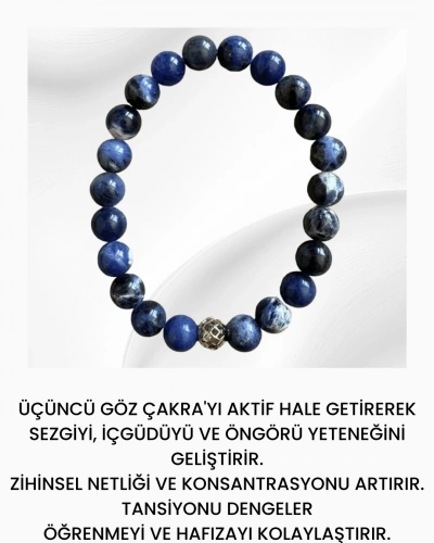 Sodalit Tansiyon Bilekliği 18/20 Cm