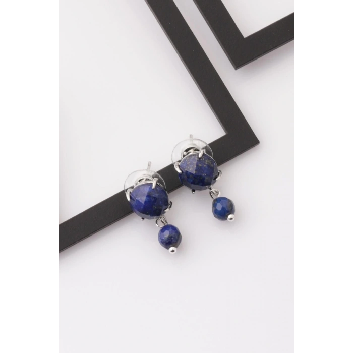 Lapis Lazuli Doğal Taş Küpe