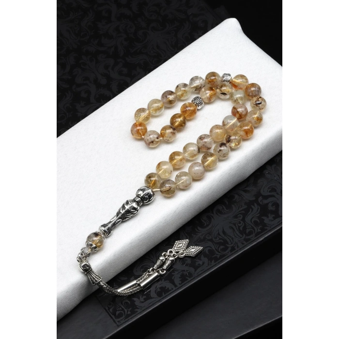 Sitrin Doğal Taş Tesbih 8 mm Küre Kesim