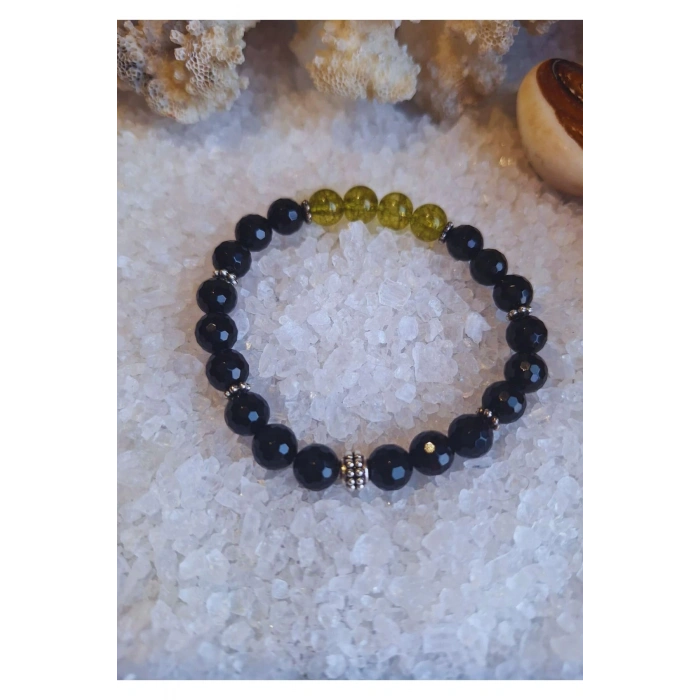 ONİKS VE PERİDOT DOĞAL TAŞ BİLEKLİK