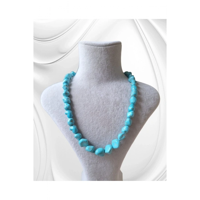 TURKUAZ KOLYE DOĞAL TAŞ