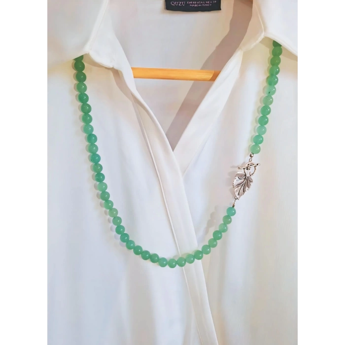 AVENTURİN DOĞAL TAŞ UZUN KOLYE