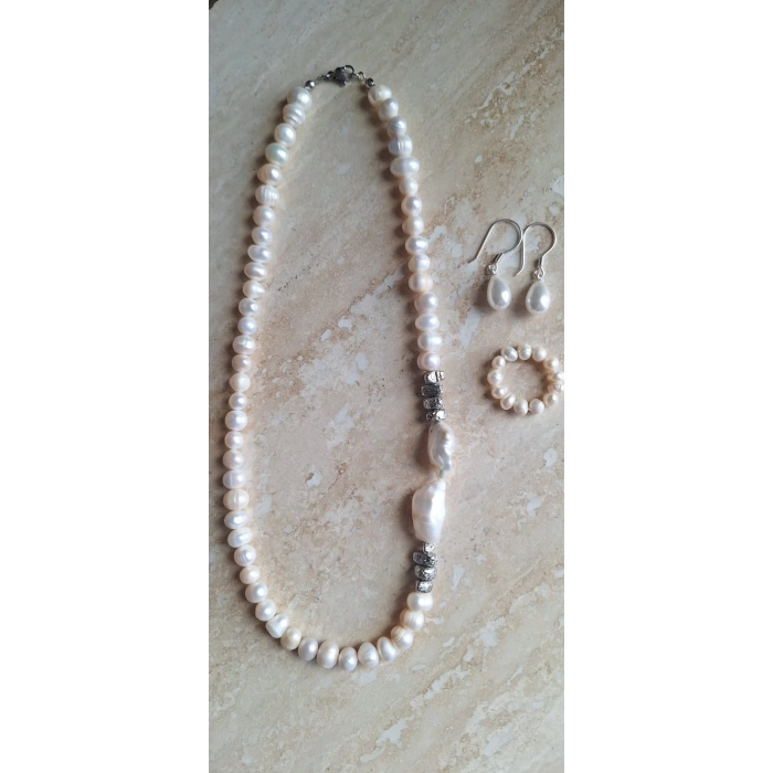 DOĞAL İNCİ KOLYE (DOĞAL TATLI SU İNCİSİ)