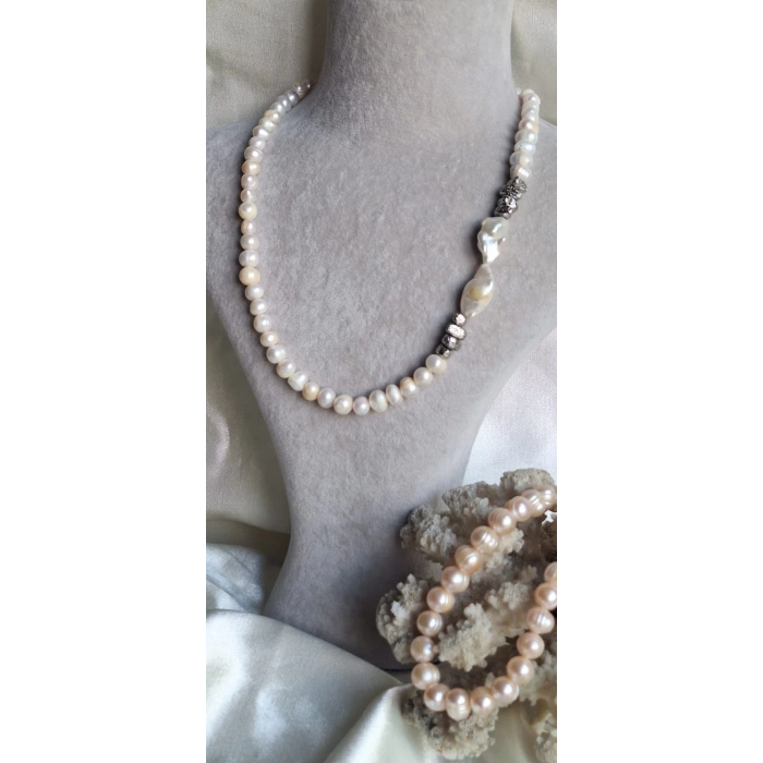 DOĞAL İNCİ KOLYE (DOĞAL TATLI SU İNCİSİ)