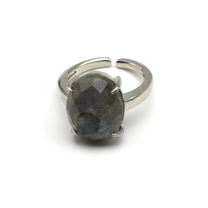 Labradorit Doğal Taş Ayarlanabilir Yüzük