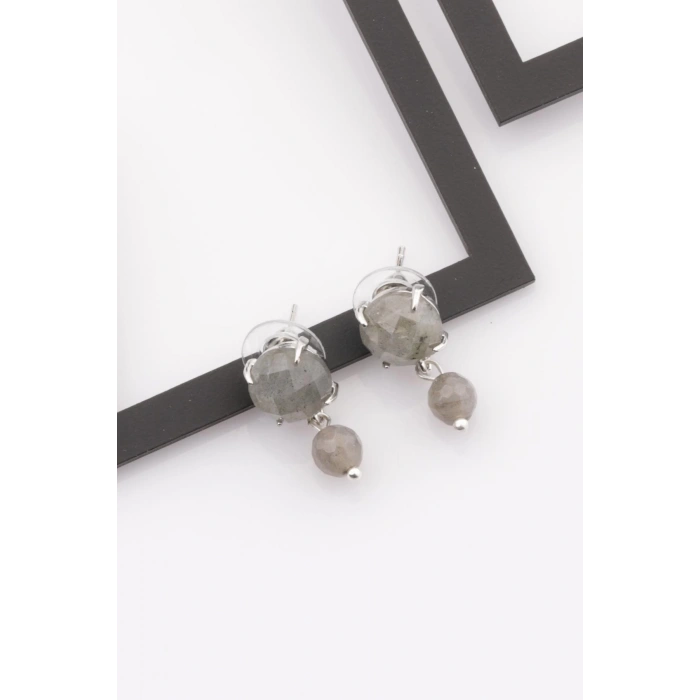 Labradorit Doğal Taş Küpe