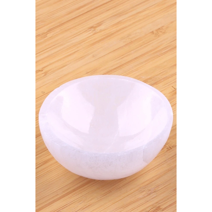 Selenit Doğal Taş Çanak Kase