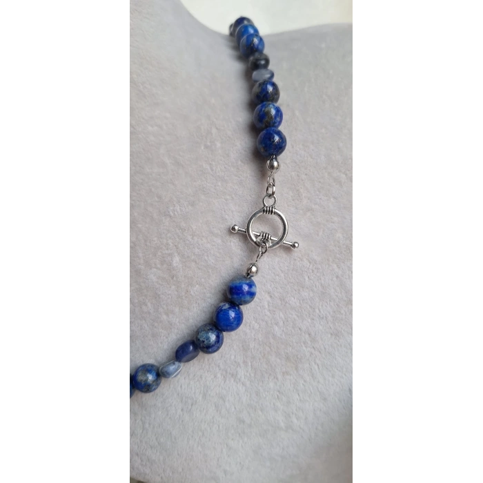 SODALİT VE LAPİS EL YAPIMI DOĞAL TAŞ KOLYE