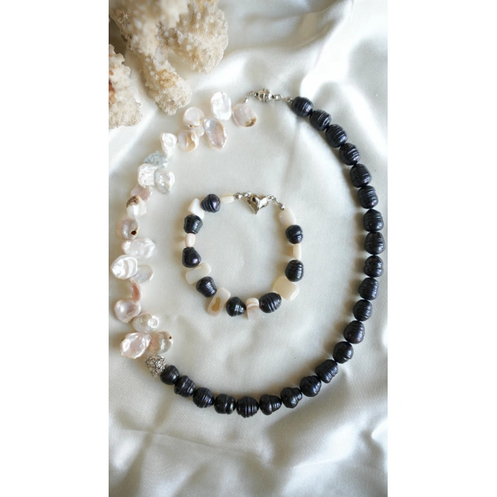 YAPRAK İNCİ SİYAH İNCİ VE SEDEF TAKIM