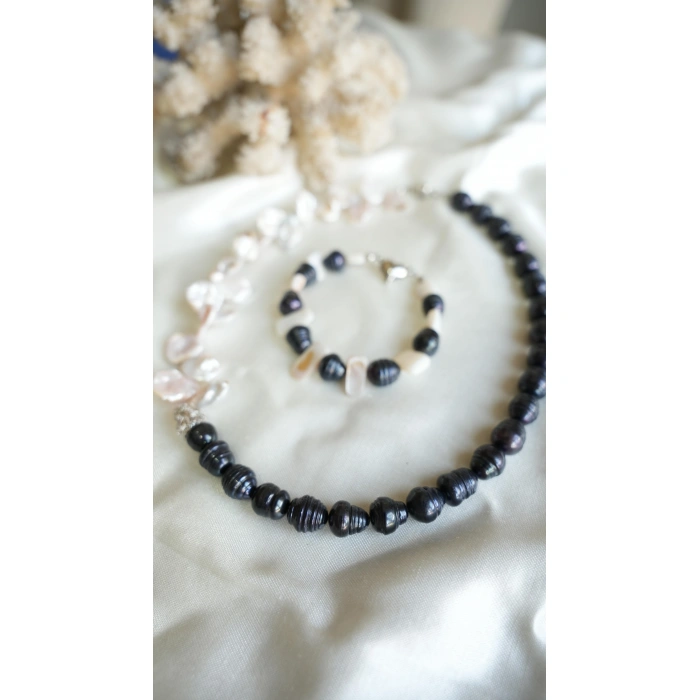 YAPRAK İNCİ SİYAH İNCİ VE SEDEF TAKIM