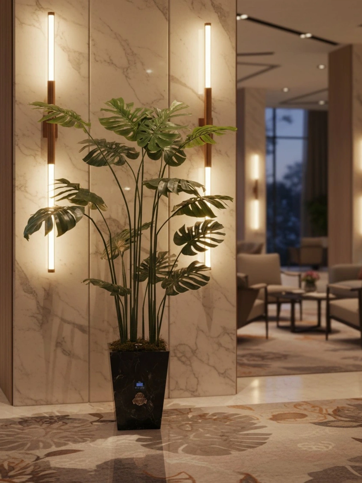 Monstera MERMER DESEN SAKSILI ARANJMAN Profesyonel Koku Makinesi