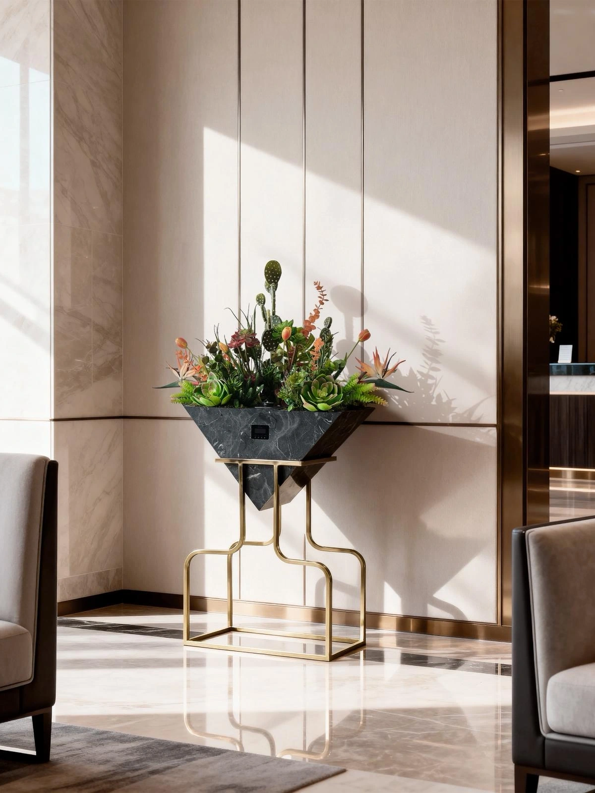 Üçken prizma Mermer desen aranjman Profesyonel Koku Makinesi