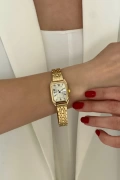Bastet Model Gold İçi Beyaz Kadın Kol Saati
