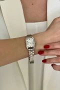 Bastet Model Silver İçi Beyaz Kadın Kol Saati