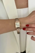 Bastet Model Silver-Rose İçi Beyaz Kadın Kol Saati