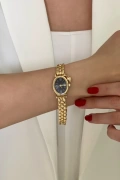 Bat Model Gold İçi Siyah Kadın Kol Saati