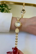 Demeter Model Gold İçi Beyaz Kadın Kol Saati