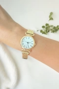 Aten Model Gold İçi Beyaz Kadın Kol Saati